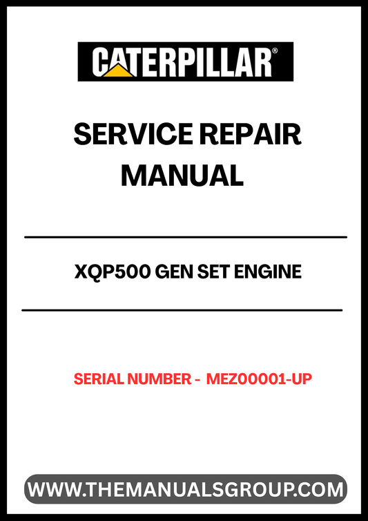 Ensure your CAT XQP500 GEN SET operates at peak performance with the comprehensive Engine Service Repair Manual, specifically designed for units with serial number MEZ00001 and above. This manual is powered by the robust C15 engine, providing you with detailed insights and instructions for effective maintenance and repair.