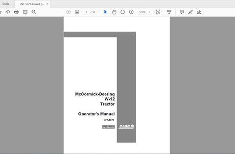 Discover the essential CCASE IH Tractor McCormick-Deering W-12 Operator’s Manual, a comprehensive PDF guide designed to enhance your operational efficiency. This manual provides