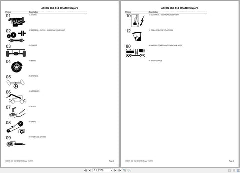 CLAAS ATLES 936-915 RZ CT4510001-CT4510035 SPARE PARTS CATALOGUE MANUAL - PDF FILE