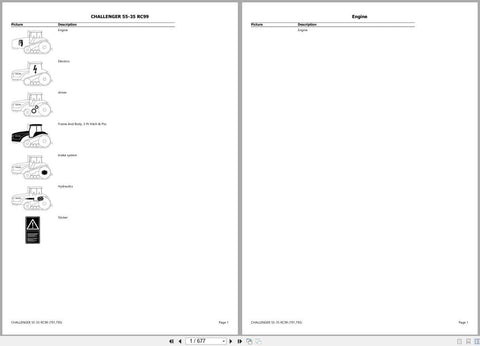 CLAAS CHALLENGER 55-35 RC99 793 79302100-79399999 SPARE PARTS CATALOGUE MANUAL - PDF FILE