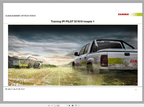 Enhance your operational efficiency with the CLAAS Academy IPI Pilot S7, S10 Training Manual, available in a convenient PDF format. This comprehensive guide is designed to provide you with in-depth knowledge and practical insights into the advanced functionalities of the IPI Pilot systems, ensuring you maximize the potential of your equipment