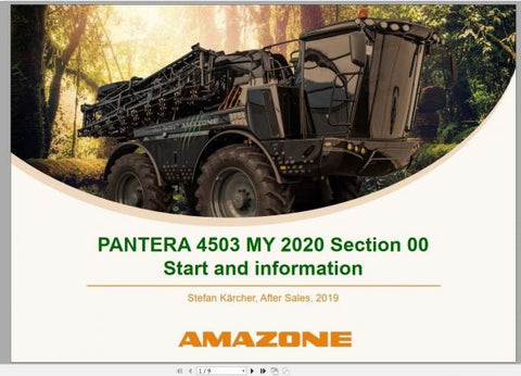 Unlock the full potential of your CLAAS AMAZONE Self-Propelled Sprayer Pantera 4503 with our comprehensive workshop manual in PDF format. This essential guide provides detailed insights into the operation, maintenance, and troubleshooting of your sprayer, ensuring optimal performance and longevity