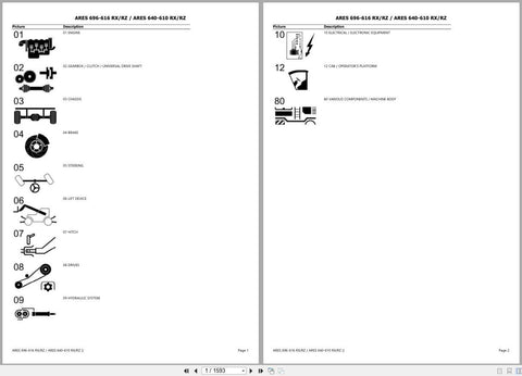 Discover the ultimate resource for maintaining your CLAAS ARES 696-616 and ARES 640-610 RX RZ tractors with our comprehensive Spare Parts Catalogue Manual. This PDF file provides detailed diagrams and part numbers, ensuring you can easily identify and order the exact components you need for optimal performance. Streamline your repair process and keep your machinery running smoothly with this essential manual, designed for both professionals and DIY enthusiasts alike. Don't let downtime affect your productiv