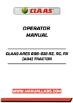 Unlock the full potential of your CLAAS ARES 696-616 RZ, RC, RX (A04) tractor with our comprehensive Operator Manual in PDF format. This essential guide provides detailed instructions and insights to help you operate your tractor efficiently and safely, ensuring optimal performance in every task