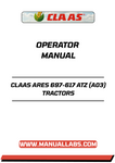 Unlock the full potential of your CLAAS ARES 697-617 ATZ (A03) tractor with our comprehensive Operator Manual in PDF format. This essential guide provides detailed instructions and insights to help you operate your tractor efficiently and safely, ensuring optimal performance in every task.