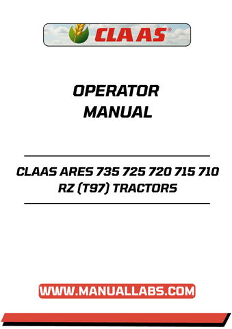 Unlock the full potential of your CLAAS ARES 735, 725, 720, 715, and 710 RZ tractors with our comprehensive Operator Manual in PDF format. This essential guide provides detailed instructions and insights to help you operate your tractor efficiently and safely, ensuring optimal performance in every task