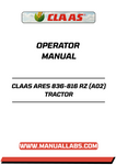 Enhance your farming efficiency with the CLAAS ARES 836-816 RZ (A02) Tractor Operator Manual, now available in a convenient PDF format. This comprehensive guide is designed to provide you with all the essential information needed to operate and maintain your tractor effectively, ensuring optimal performance in the field.