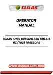 Discover the ultimate resource for your CLAAS ARES tractors with the comprehensive Operator Manual for models 836, 826, 825, 816, and 815 RZ (T02). This PDF file is designed to provide you with essential information and guidance, ensuring you get the most out of your machinery.