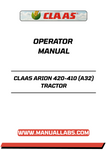 Discover the essential CLAAS ARION 420-410 (A32) Tractor Operator Manual, now available in a convenient PDF format. This comprehensive guide is designed to enhance your understanding of your tractor's features, ensuring optimal performance and efficiency on the field.