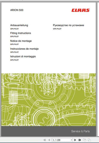Discover the essential CLAAS ARION 500 Fitting Instruction Manual, now available in a convenient PDF format. This comprehensive guide is designed to assist you in the proper installation and maintenance of your CLAAS ARION 500, ensuring optimal performance and longevity of your equipment