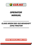 Discover the essential CLAAS ARION 550-510 HEXASHIFT (A74) Tractor Operator Manual, now available in a convenient PDF format. This comprehensive guide is designed to enhance your understanding of the tractor's features, ensuring you maximize its performance and efficiency on the field.