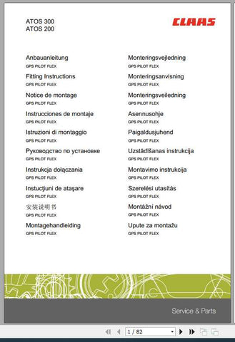 Discover the essential CLAAS ATOS 300 and ATOS 200 Fitting Instruction Manual, now available in a convenient PDF format. This comprehensive guide is designed to provide you with all the necessary information to ensure proper installation and maintenance of your equipment, enhancing its performance and longevity.

