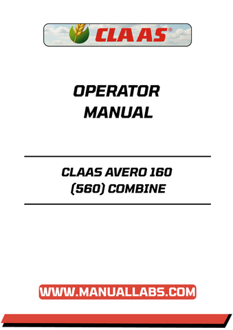Enhance your operational efficiency with the CLAAS AVERO 160 (560) Combine Operator Manual, now available in a convenient PDF format. This comprehensive guide is designed to provide you with essential information and insights to maximize the performance of your combine harvester.