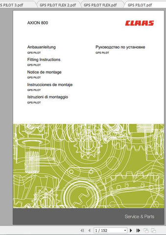 Unlock the full potential of your CLAAS AXION 800 with our comprehensive Fitting Instruction Manual, available in