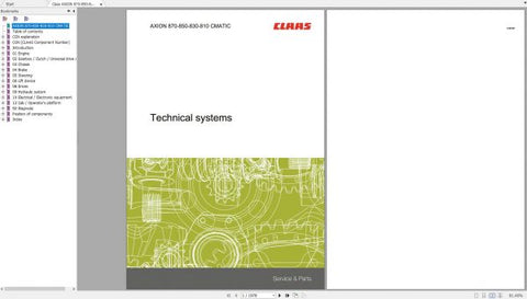 Unlock the full potential of your CLAAS AXION 870-850-830-810 with our comprehensive CMATIC Technical System Service Manual. This PDF file is designed to provide you with in-depth insights and detailed instructions, ensuring that you can maintain and optimize your tractor's performance with ease.