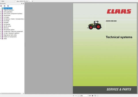 Discover the comprehensive CLAAS AXION 950-920 Technical System Service Manual, now available in a convenient PDF format. This essential resource is designed for professionals and enthusiasts alike, providing in-depth technical information to ensure optimal performance and maintenance of your CLAAS AXION tractor.
