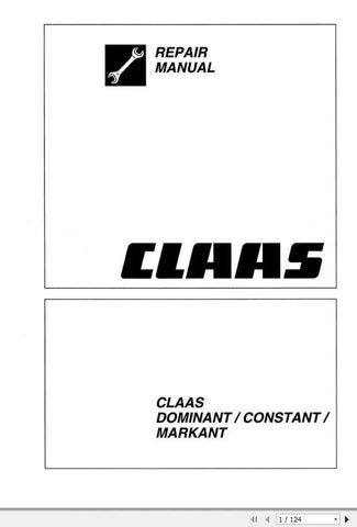 Ensure your CLAAS balers, including the Markant, Dominant, and Constant models, are always in peak condition with our comprehensive Repair Manual in PDF format. This essential guide