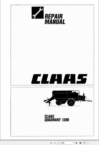 Enhance your maintenance capabilities with the CLAAS BALERS QUADRANT 1200, 1200 ROTO CUT REPAIR MANUAL in PDF format. This comprehensive guide is designed to provide you with detailed insights and step-by-step instructions for servicing and repairing