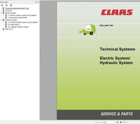 Enhance your operational efficiency with the CLAAS Balers Rollant 160 Electric & Hydraulic System Manual. This comprehensive PDF file serves as an essential resource for understanding the intricate workings of your baler, ensuring you maximize its performance and longevity