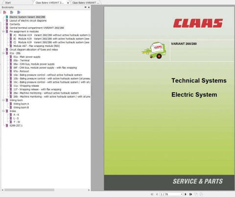 Unlock the full potential of your CLAAS BALERS with the comprehensive Variant 260 and 280 Electric & Hydraulic System Manual. This PDF file is an essential resource for operators