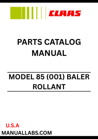 Discover the essential CLAAS Baler Rollant 85 Parts Catalogue Manual, specifically designed for serial numbers 00100005 to 00199999. This comprehensive guide provides detailed information on all parts, ensuring you have the right components for maintenance and repairs.