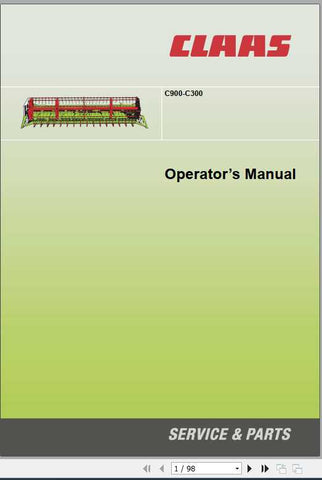 Discover the essential CLAAS C900-C300 Operator’s Manual, now available in a convenient PDF format. This comprehensive guide is designed to enhance your operational efficiency and ensure you get the most out of your CLAAS machinery. With detailed instructions