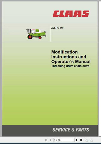 Unlock the full potential of your CLAAS AVERO 240 with our comprehensive Conversion Instructions Manual, available in a convenient PDF format. This essential guide provides