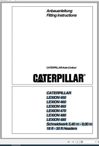 Introducing the CLAAS Combines Caterpillar Auto-Contour Fitting Instruction Manual, a comprehensive PDF guide designed for seamless installation and operation of your 5.40 m – 9.00 m equipment. This manual is an essential resource for ensuring that your combine harvester operates at peak efficiency, providing you with the knowledge needed to maximize productivity in the field.
