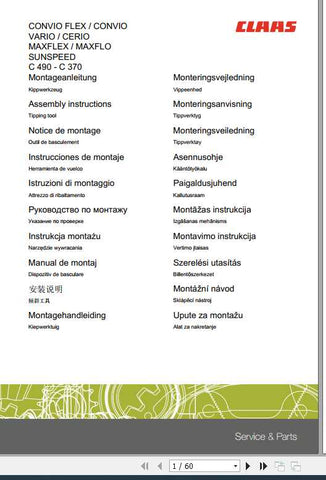 Enhance your farming efficiency with the CLAAS Combines Convio Flex, Convio Vario, and Cerio Maxflex Fitting Instruction Manual. This comprehensive PDF file provides detailed guidance on the installation and maintenance of your equipment, ensuring optimal performance and longevity.
