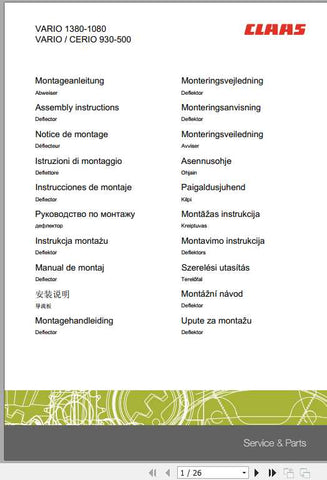 Enhance the efficiency of your CLAAS combine with our comprehensive Deflector Fitting Instruction Manual, available in a convenient PDF format. This manual provides step-by-step guidance to ensure proper installation and optimal performance of your deflector system, making it an essential resource for any operator.
