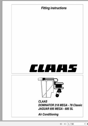 Unlock the full potential of your CLAAS Combines with the comprehensive Fitting Instruction Manual for models Dominator 68, 130, 140, 150, and 218. This PDF file is designed to provide you with detailed guidance, ensuring that you can efficiently maintain and operate your equipment with confidence.