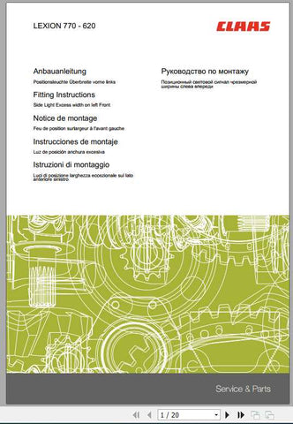 Enhance your CLAAS LEXION 600 – 520 experience with our comprehensive Fitting Instruction Manual, available in a convenient PDF format. This manual is designed to provide you with clear, step-by-step guidance for optimal assembly and maintenance of your combine harvester, ensuring peak performance during the harvest season.
