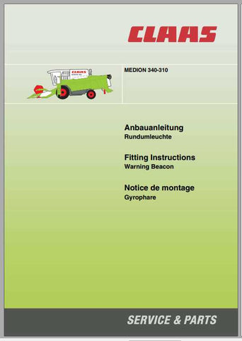 Enhance your CLAAS Medion 310-340 combine experience with our comprehensive Fitting Instruction Manual, available in a convenient PDF format. This essential guide provides step-by-step instructions, ensuring that you can efficiently install and maintain your equipment with confidence.
