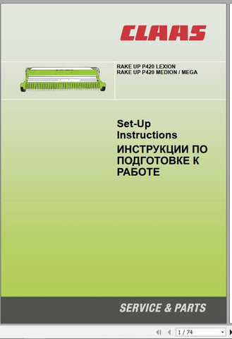 Discover the essential CLAAS Combines Rake Up P420 Lexion P420 Medion Mega Fitting Instruction Manual, now available in a convenient PDF format. This comprehensive guide is designed to streamline your