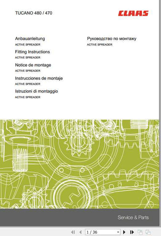 Enhance your CLAAS TUCANO 480 and 470 combines with our comprehensive Fitting Instruction Manual, available in a convenient PDF format. This manual is designed to provide you with clear, step-by-step guidance, ensuring that you can efficiently install and maintain your equipment with confidence.