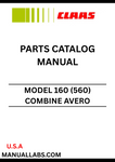 Discover the comprehensive CLAAS Combine Avero 160 Parts Catalogue Manual, specifically designed for serial numbers 56000011 to 56099999. This essential resource provides detailed diagrams and part numbers, ensuring you can easily identify and order the components you need for optimal machine performance.