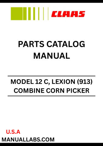 Discover the essential CLAAS Combine Corn Picker Conspeed 12 C Parts Catalogue Manual, specifically designed for LEXION models 913 with serial numbers ranging from 91301001 to 91399999. This comprehensive manual serves as your go-to resource for identifying and sourcing the right parts for your corn picker, ensuring optimal performance and longevity.