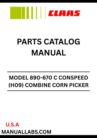 Discover the essential CLAAS Combine Corn Picker Corio 890-670 C Conspeed Parts Catalogue Manual, designed specifically for serial numbers H0900011 to H0999999. This comprehensive manual serves as your go-to resource for identifying and sourcing the right parts for your equipment, ensuring optimal performance and longevity.