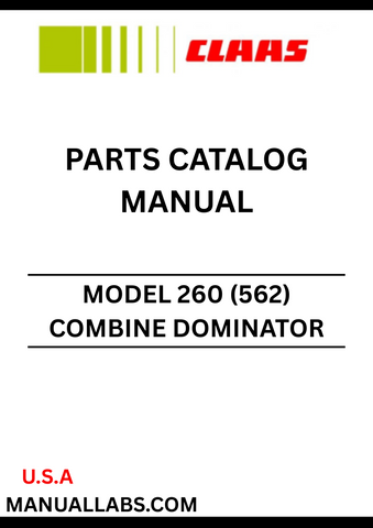 Discover the essential CLAAS Combine Dominator 260 Parts Catalogue Manual, specifically designed for serial numbers 56200011 to 56299999. This comprehensive guide provides detailed information on all parts, ensuring you have the right components for maintenance and repairs.