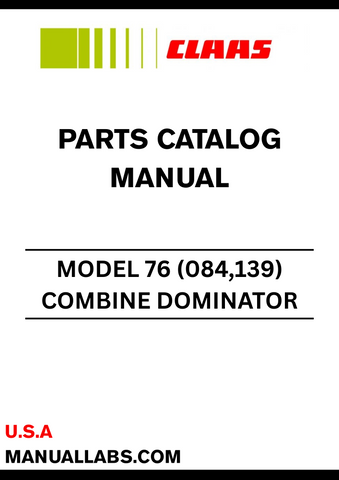  Discover the essential CLAAS Combine Dominator 76 Parts Catalogue Manual, specifically designed for serial numbers 13900011 to 13999999. This comprehensive guide is your go-to resource for identifying and sourcing the right parts for your combine harvester, ensuring optimal performance and longevity.
