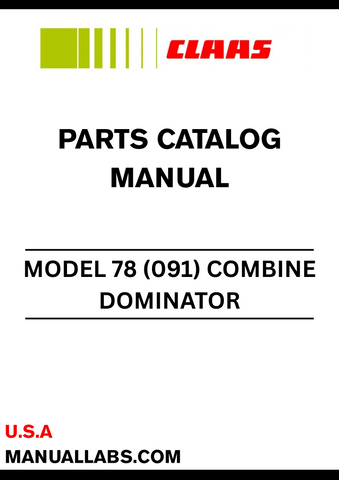 Discover the essential CLAAS Combine Dominator 78 Parts Catalogue Manual, specifically designed for serial numbers 09100011 to 09199999. This comprehensive guide provides detailed information on all parts and components, ensuring you have the right resources at your fingertips for maintenance and repairs.
