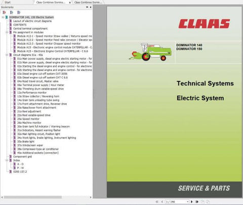 Unlock the full potential of your CLAAS Dominator 140 and 150 combine harvesters with our comprehensive Technical System Manual. This PDF file is an essential resource for operators