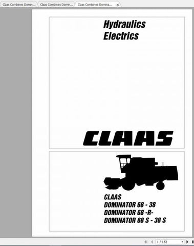 Unlock the full potential of your CLAAS Combine Harvester with the Dominator 38, 48, and 68 Technical System Manual. This comprehensive PDF file is designed to provide you with essential insights and detailed information about your machine's technical