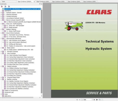 Discover the essential CLAAS Combine Harvester LEXION 570 – 520 Montana Electric & Hydraulic System Manual, now available in a convenient PDF format. This comprehensive guide is designed to enhance your understanding and operation of the advanced