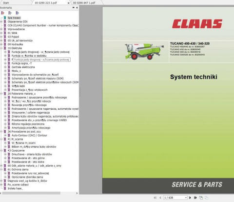 Unlock the full potential of your CLAAS Combine Harvester with the TUCANO 450-430 340-320 PL Technical System Manual. This comprehensive PDF file is designed to provide you