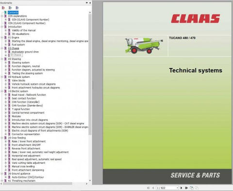 Unlock the full potential of your CLAAS Combine Harvester TUCANO 480 and 470 with our comprehensive Technical Systems Manual. This PDF file is designed to provide you with in-depth insights into the advanced features and functionalities of your machine, ensuring optimal performance during harvest season.