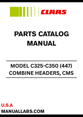 Discover the ultimate resource for maintaining your CLAAS combine headers with the CMS C325-C350 Parts Catalogue Manual. Designed specifically for serial numbers 44700026 to 44799999, this comprehensive manual provides detailed diagrams and part specifications to ensure you have everything you need for efficient repairs and maintenance.