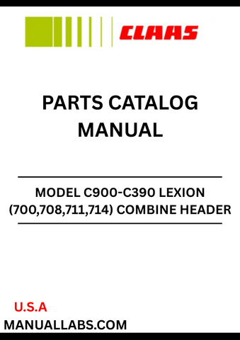 Discover the essential CLAAS Combine Header C900-C390 Lexion Parts Catalogue Manual, specifically designed for models 700, 708, 711, and 714. This comprehensive manual covers serial numbers ranging from 70800011 to 70899999, ensuring you have the right information at your fingertips for efficient maintenance and repairs.