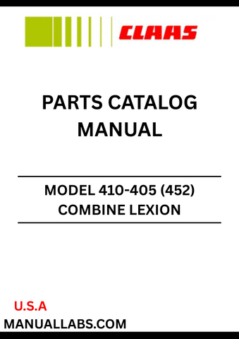 Discover the essential CLAAS Combine Lexion 410-405 Parts Catalogue Manual, specifically designed for serial numbers 45200011 to 45299999. This comprehensive guide provides detailed information on all parts and components, ensuring you have the right resources at your fingertips for maintenance and repairs.