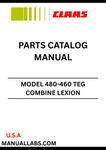 Discover the essential CLAAS Combine Lexion 480-460 TEG Parts Catalogue Manual, specifically designed for serial number Z000J. This comprehensive guide is an invaluable resource for operators and technicians, providing detailed information on parts and components to ensure optimal performance and maintenance of your combine harvester.